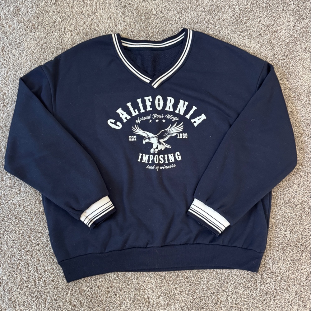 Navy California Graphic Sweatshirt
